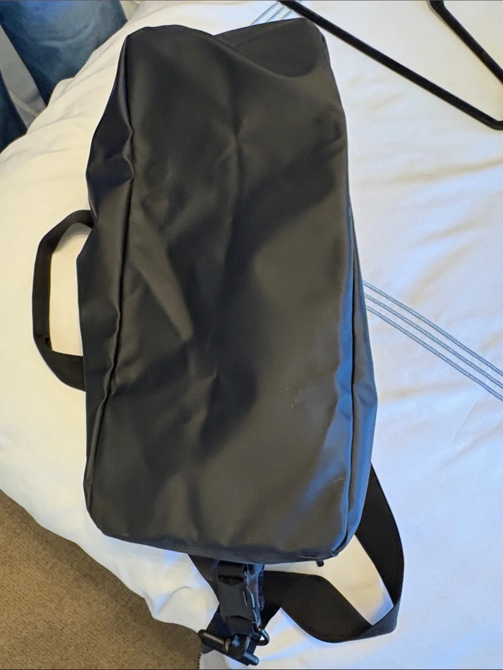The North Face Black Duffel with Allstate Logo